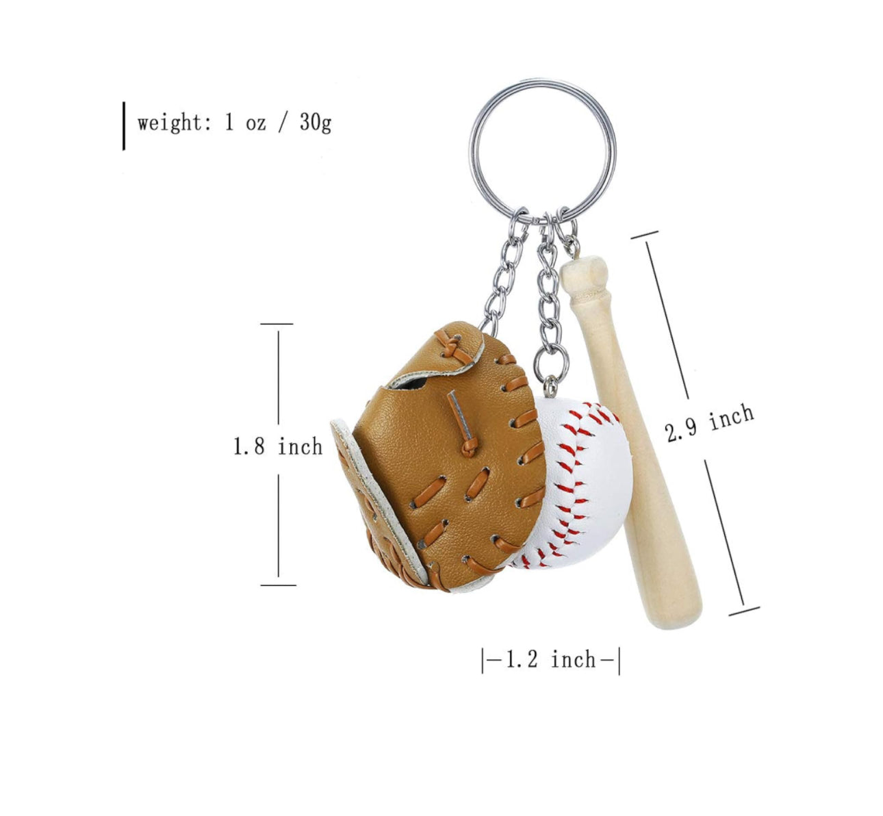 Baseball Keychain