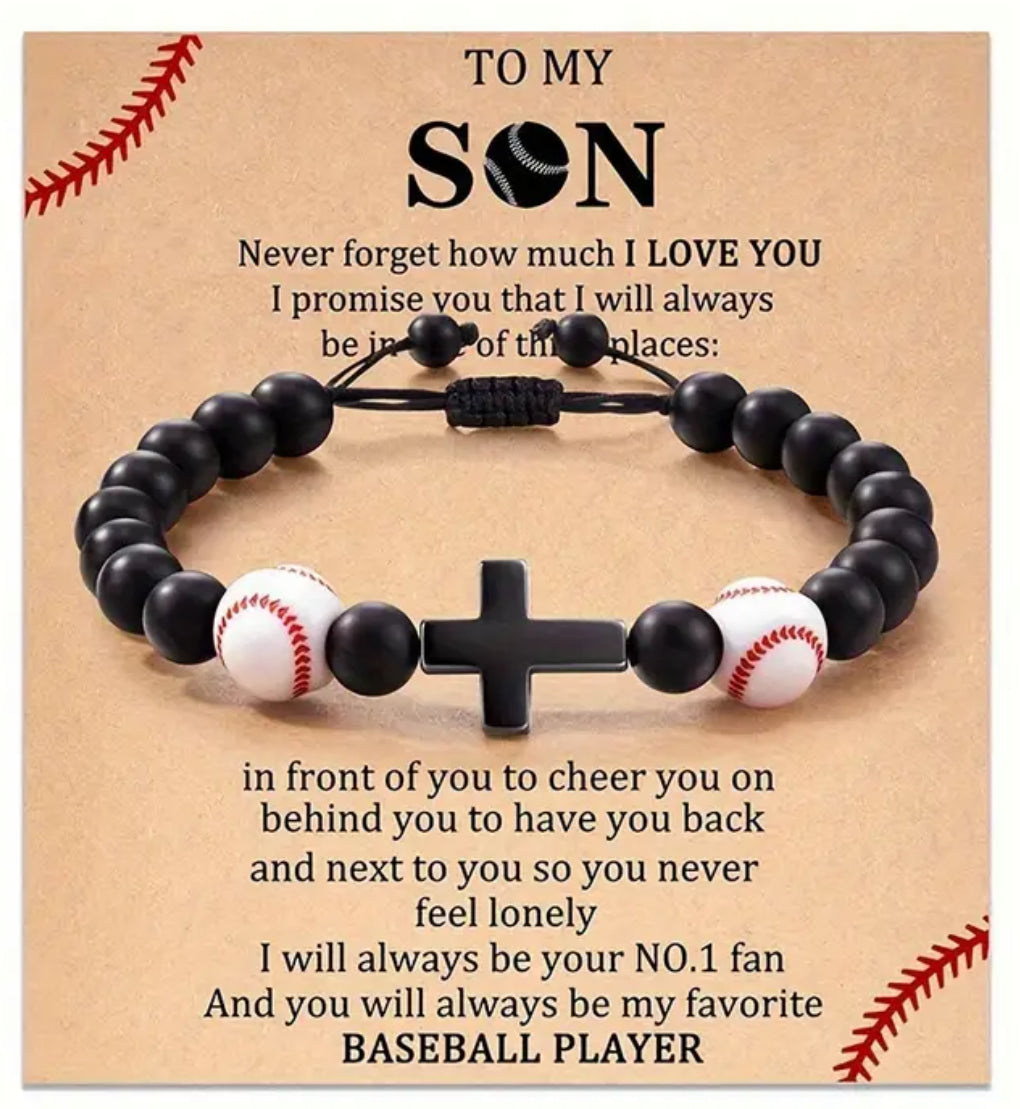 Baseball To my Son Bracelet