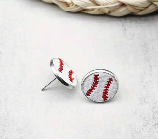 Embroider leather earrings